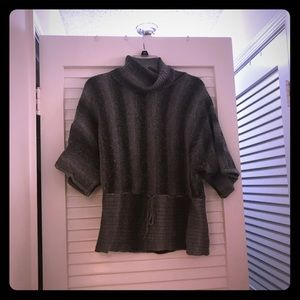 Gray turtleneck sweater